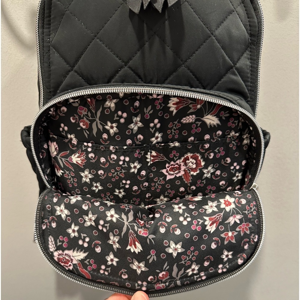 Vera Bradley Black Small Backpack in Performance Twill - Picture 3 of 11